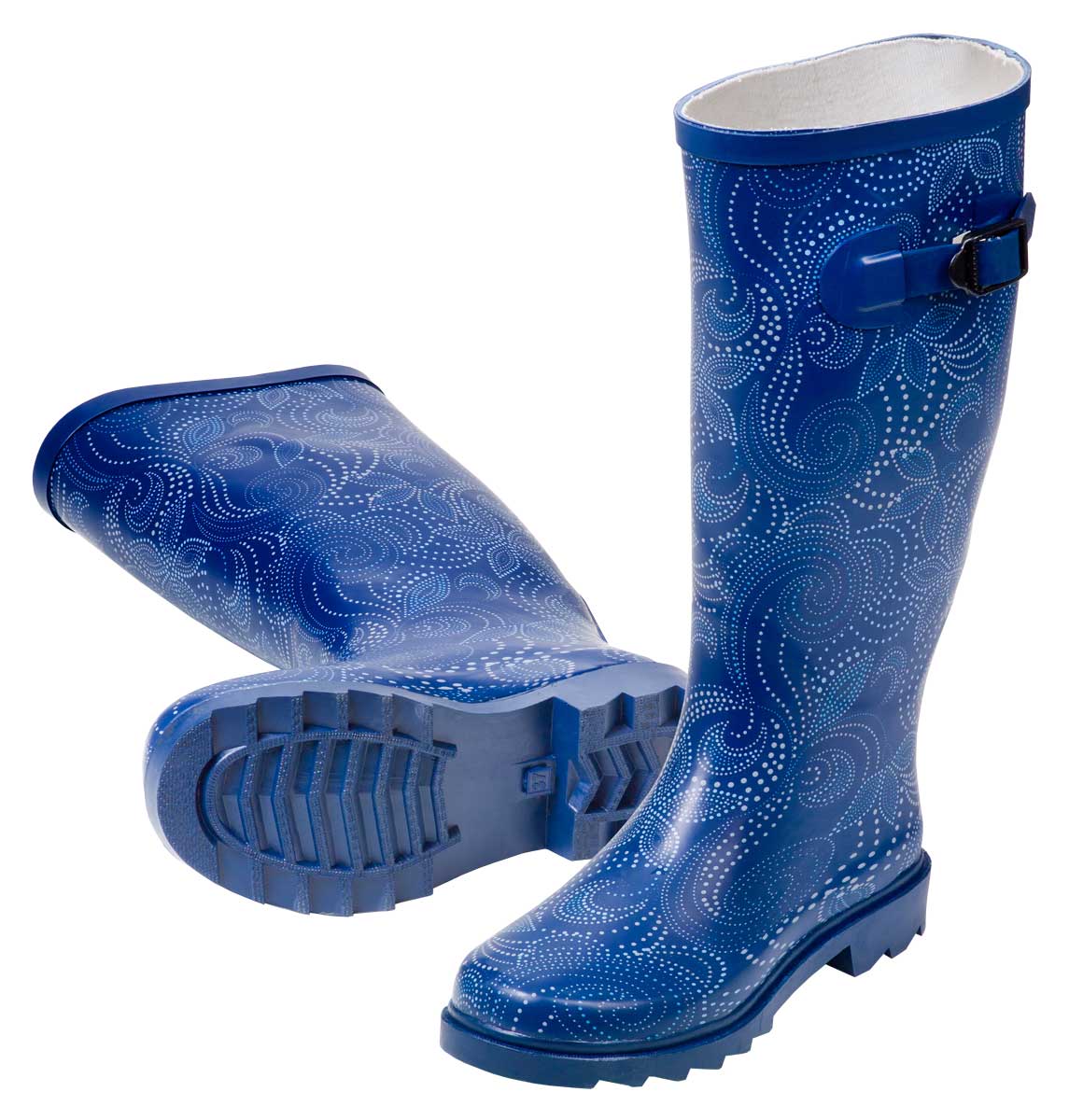 Woodland Stivali Larghi In Gomma Unisex, Vestibilità Comoda, Con Fibbia, Fodera In Tessuto