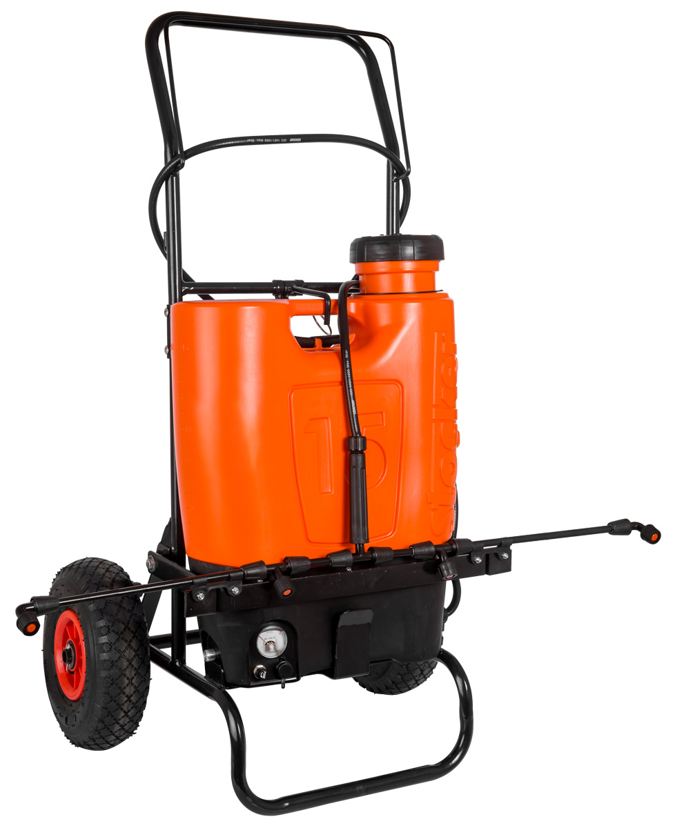 Electric backpack sprayer 15 L LiIon Trolley Stocker Garden