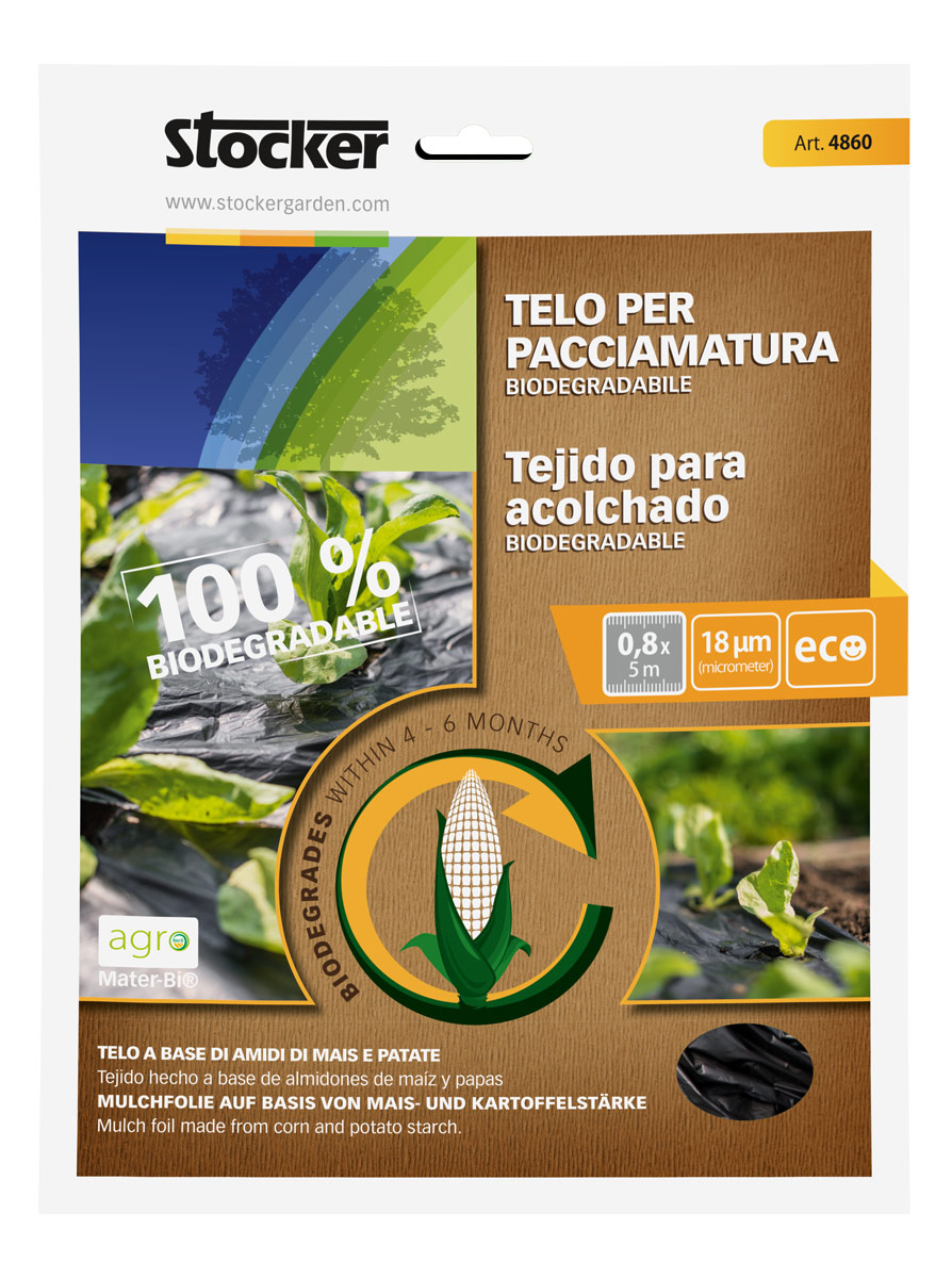 Biodegradable mulch foil 0,8 x 5 m Stocker Garden