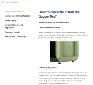 FAQ Geyser Pro