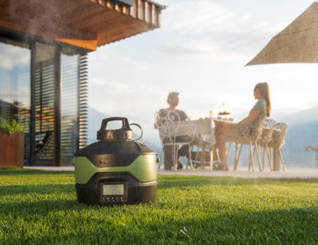 Tieni la tua famiglia al sicuro con Geyser System attiva la nebulizzazione con semplici click.